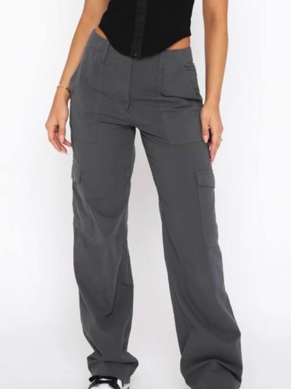 *WHITE FOX* Dark Gray Casual Cargo Utility Pants Size Medium